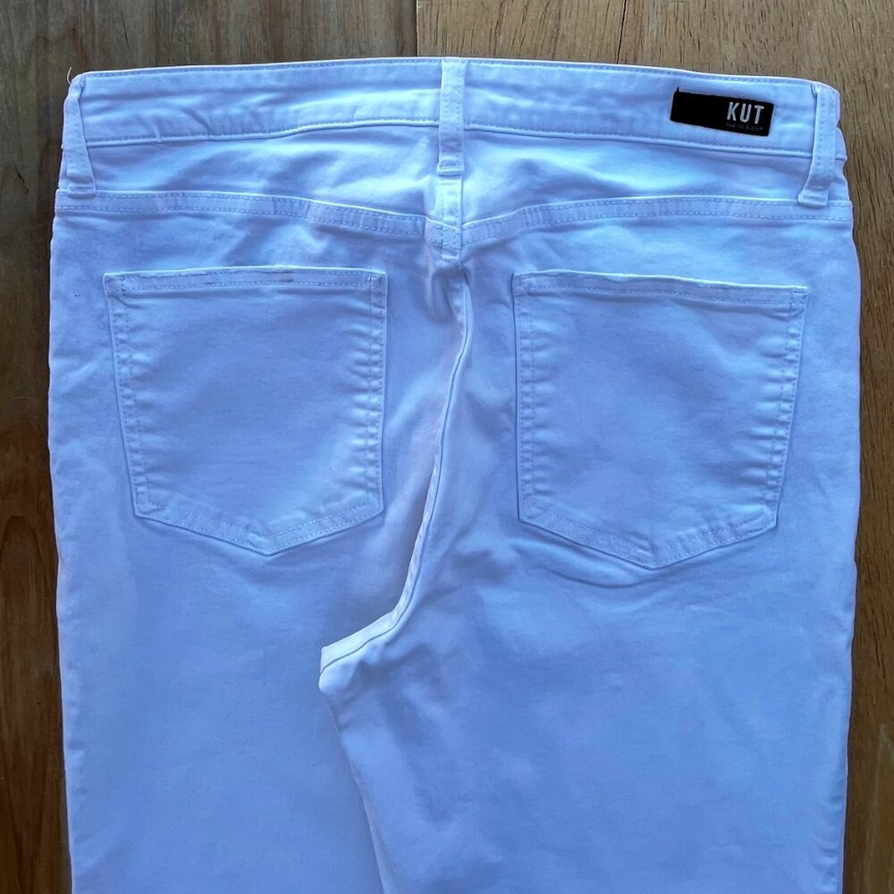 KUT FROM THE KLOTH RACHAEL FAB AB MOM JEAN WOMEN’S sz 12 White High Rise - Picture 5 of 12